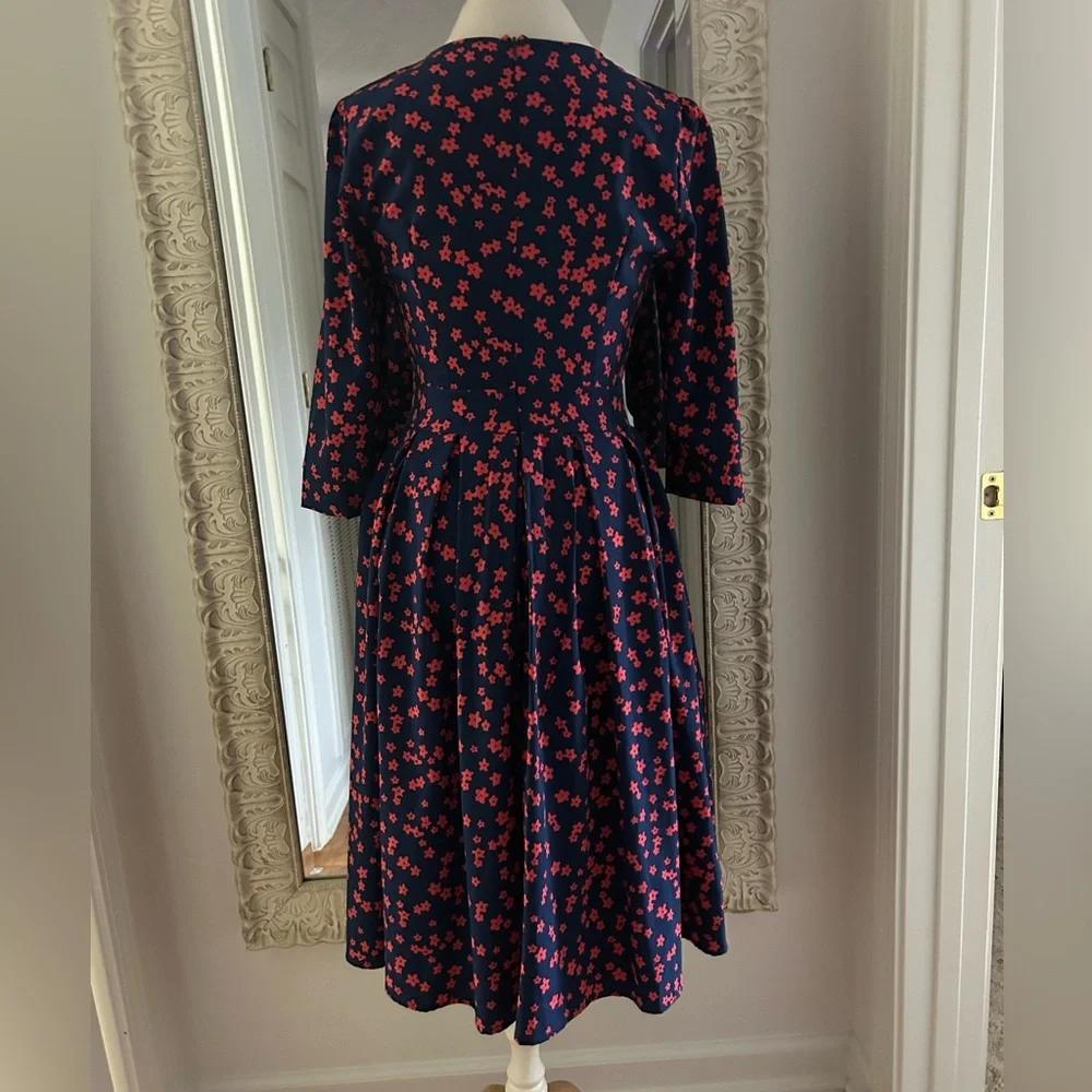 Amazon Navy and Red Floral Long Sleeve Dress - Picture 5 of 6